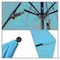 California Umbrella 11' Black Aluminum Market Patio Umbrella, Sunbrella Aruba 194061333327 - alternate 2